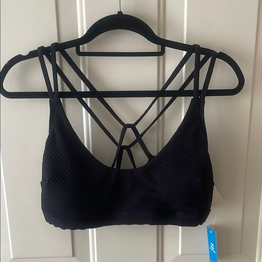 Cupshe Black Strappy Swim Bra